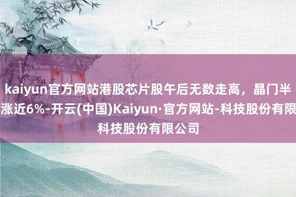 kaiyun官方网站港股芯片股午后无数走高，晶门半导体涨近6%-开云(中国)Kaiyun·官方网站-科技股份有限公司