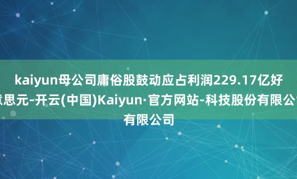 kaiyun母公司庸俗股鼓动应占利润229.17亿好意思元-开云(中国)Kaiyun·官方网站-科技股份有限公司