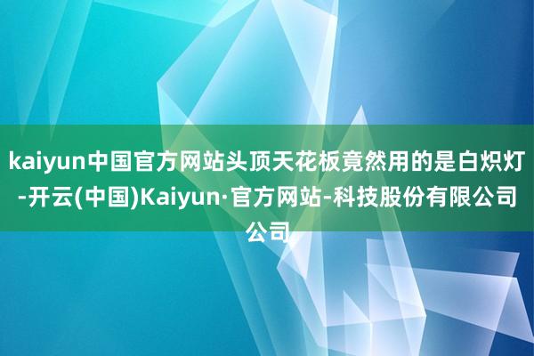 kaiyun中国官方网站头顶天花板竟然用的是白炽灯-开云(中国)Kaiyun·官方网站-科技股份有限公司